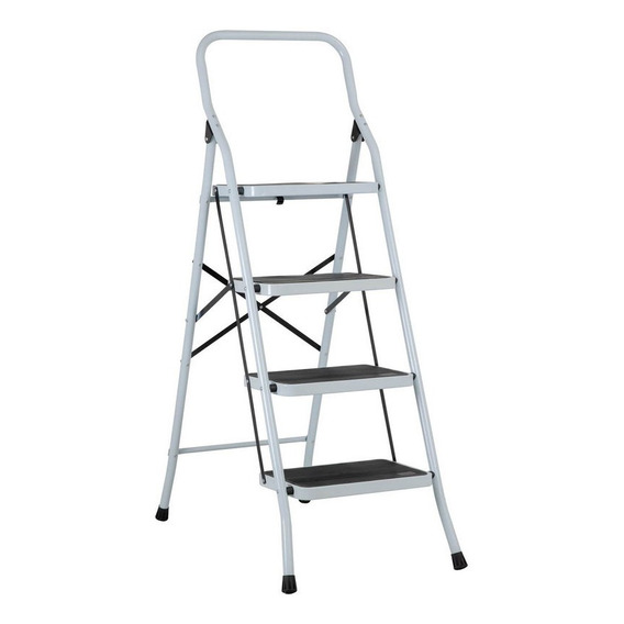 Escalera Plegable 4 Pasos Acero Capacidad 150kg Pretul 24122