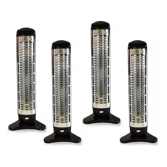 Combo 4 Estufas De Cuarzo 2 Velas Calefactor 1200w  2 En 1