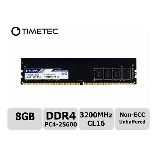Memoria Ram 8gb Ddr4 3200mhz Pc4-25600 Timetec