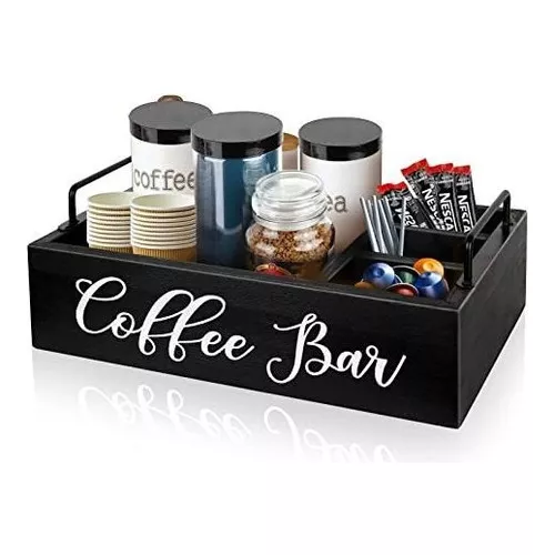 Organizador Estacion Cafe Rectangular Negro