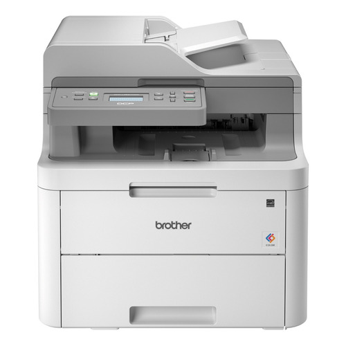 Impresora portátil a color multifunción Brother DCP-L3551CDW con wifi blanca y gris 220V - 240V