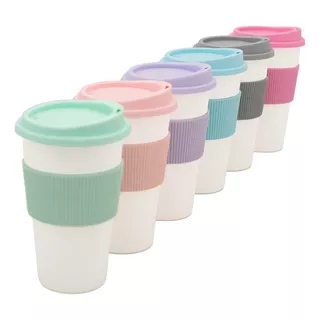 50 Vaso Térmico Mug 300ml Tapa Faja Colores Pastel Mayorista