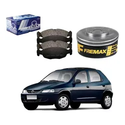  Kit Disco Pastilha Dianteiro Celta 1.0 1.4 2000 A 2009