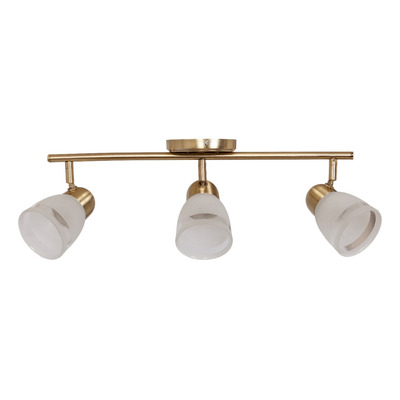 Aplique Plafon 3 Luces Sistema S Dorado Apto Led E27