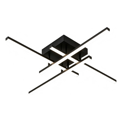 Plafon Moderno Fenix 4 Luces Led Cct Diseño Negro 32w Negro