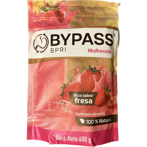 BPRI Bypass Raiz de tejocote 400g Malteada Fresa Inhibidor De Apetito 100% Natural