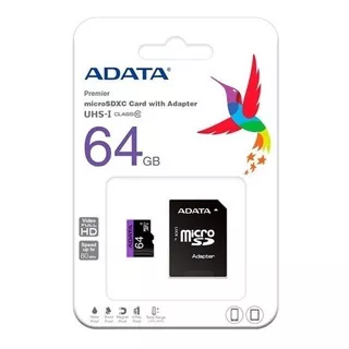 Memoria Micro Sd 64 Gb Adata Clase 10 A1 ¡mercado Líder!