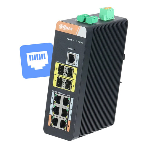 Switch 10 Port 6 Poe Ports Industrial Sin Fuente