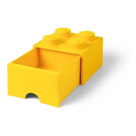 Lego Contenedor Canasto Apilable Organizador Brick Drawer 4 Color Yellow