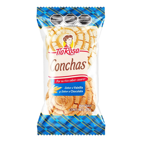 5 Pzs Tia Rosa Pan Dulce Conchas 150gr