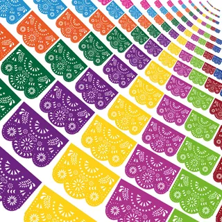 Papel Picado - Enramada Destello Floral Papel Colores