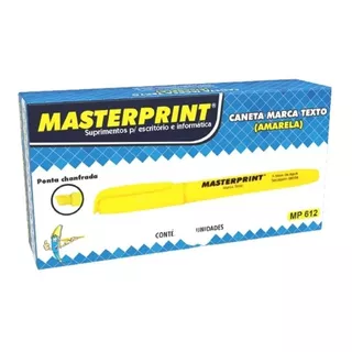 Caneta Marca Texto Masterprint Caixa Com 12 Unidades