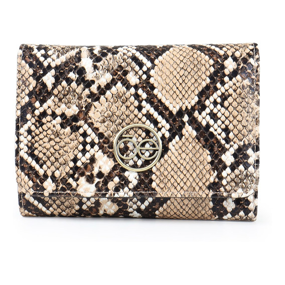 Cartera Clásica Para Mujer Cloe Flap Look Animal Skin