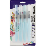  Pentel Aqua Brush Pinceles De Agua Todas Las Puntas X4