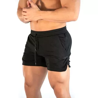 Gym Short Deportivos Elásticos Calidad Ajuste Perfecto Moda