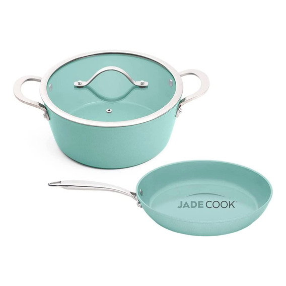 Sartén 24 Cm + Cacerola 5 Lt Con Tapa 24cm Jade Cook® Ng