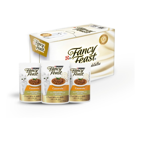 Alimento Purina Fancy Feast para gatos pack de 12 unidades 85g cada una