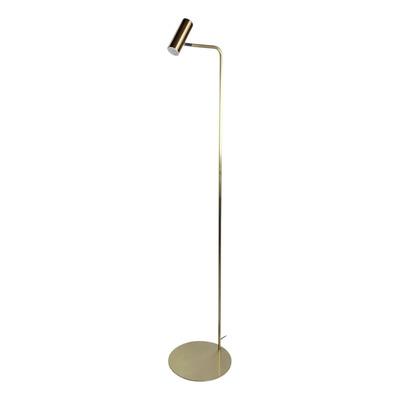 Lampara De Pie 1.45 Mts Diseño Moderna Movil Oro Apto Led Oro Mate
