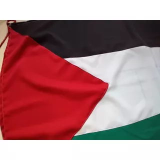 Bandera De Palestina Mediana De 90 X 60 Cms En Tela Panamá 