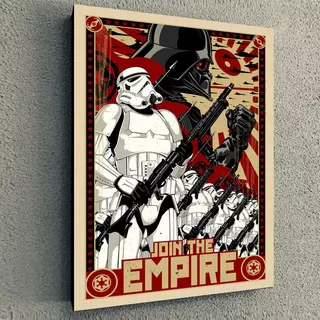 Cuadro De Pelicula Star Wars Join The Empire 30x40x4cm