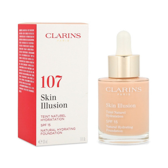 Base de maquillaje en fluido Clarins Skin Illusion Sin Illusion tono 107 - 30mL 0.13kg