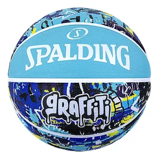 Balon Basquetball Spalding Grafiti Blue Sz7 Color Negro/azul