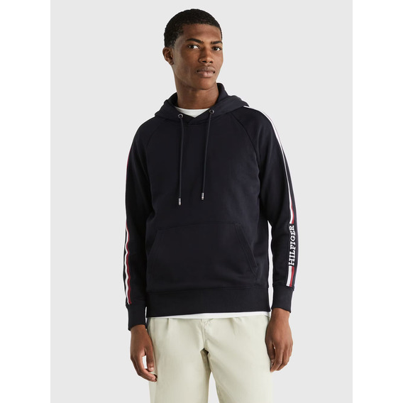 Polerón Hoodie Global Stripe Azul Tommy Hilfiger