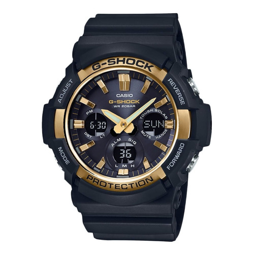 Reloj Casio G-lide Analogico Hombre Gbx-100-1cr Color de la correa GAS-100G-1ACR / DORADO