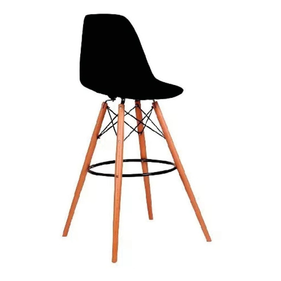 Butaca Eames Silla Alta Moderna Negra