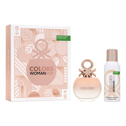 Perfume Mujer Benetton Colors Rose Edt 80ml + Deo Set