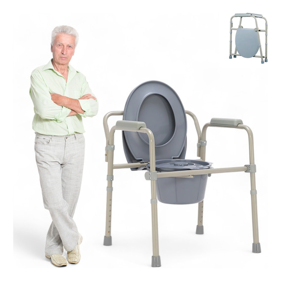 Silla Para Baño Adulto Mayor 3 En 1: Comodo Para Adultos