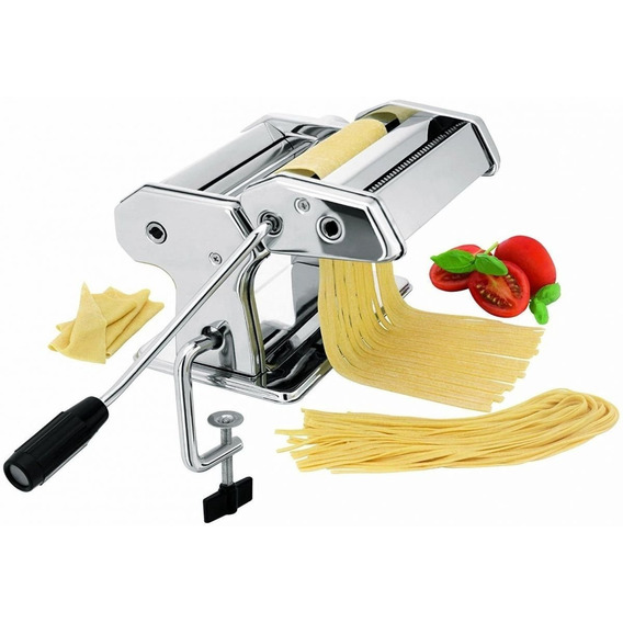 Máquina Para Pasta Tallarines Casero Acero Pocitos Mli Color Gris