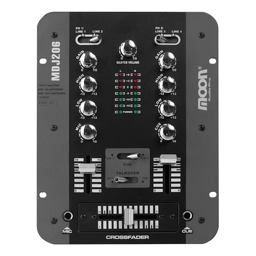 Consola Mixer Moon Mdj 206 Dj Stereo 2 Canales 5 Entrada
