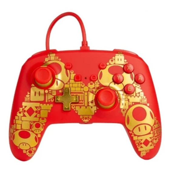 Control Nintendo Switch Power A Cableado - Mario Golden