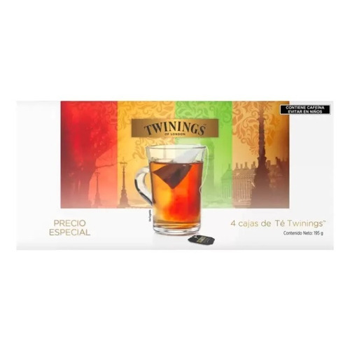 Twinings Of London Té Variedad 4 Cajas De 25 Tea Bags 