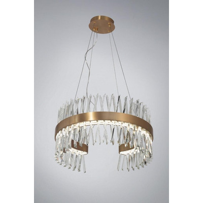 Colgante Led Stick 30w Cristal Bronce Diseño Innovador Gmg