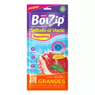 Bolzip® Repuesto X2 Bolsas Sellado Al Vacío Grandes