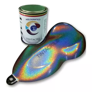 Pintura Holográfica - Arcoiris De #0.035µ X 250 Ml. Bicapa