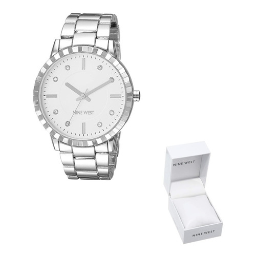 Nine West ® Reloj De Diseñador Mano Cristal 2283svsv Dht