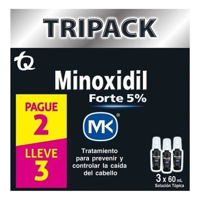 Mk Minoxidil Forte 5% Mk 5g Solución Tóp - g a $235