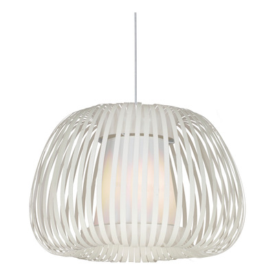 Colgante Tambon M Blanco 50cm Con Difusor Apto Led E27