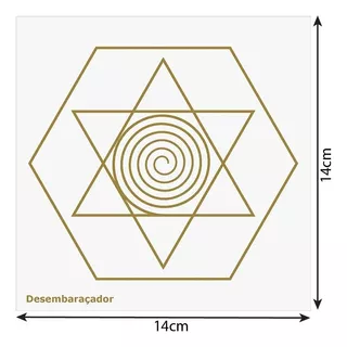 Placa Desembaraçador Radiestesia Radiônica 14x14 (cm)