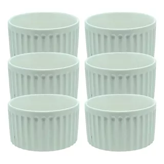 Jogo 12 Tijela Ramequim Colorido Porcelana 100 Ml Ramekin 