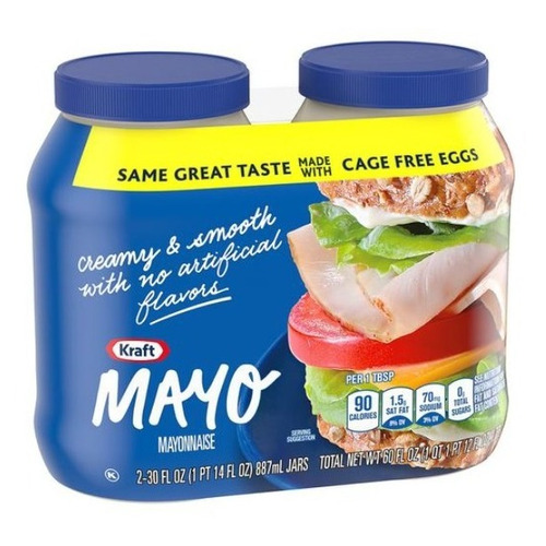 Kraft Mayonesa 2 Pk/887ml - Ml A $33