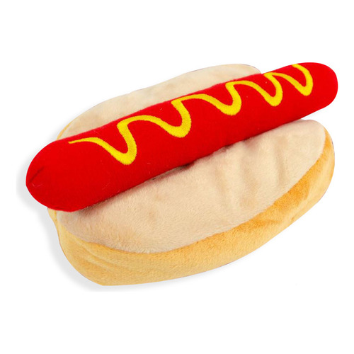 Juguete De Peluche Para Mascota Hot-dog Con Sonido Color Café