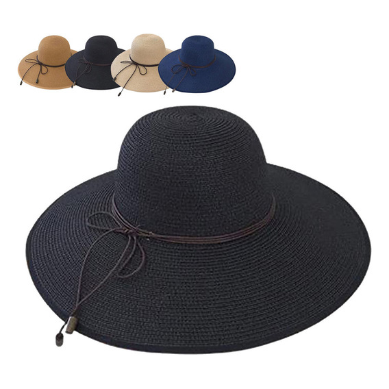 Sombrero De Paja De Ala Grande For Mujer De Estilo Coreano .