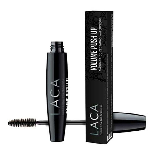 Máscara de pestañas Laca Volume Push Up waterproof 15ml color negro