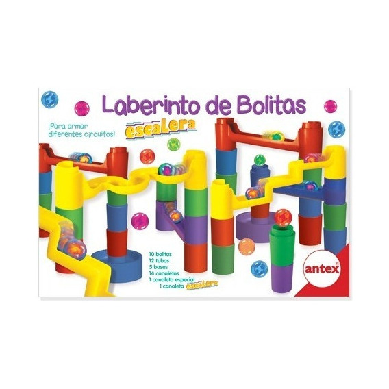 Juego De Mesa Laberinto De Bolitas Escalera Antex 3340 Color Multicolor