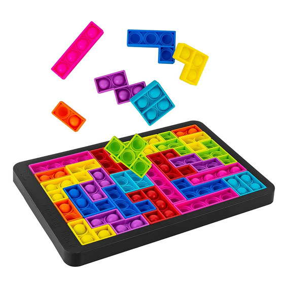 Juego Rompecabezas Antiestrés Tetris Burbujas Niños Niñas