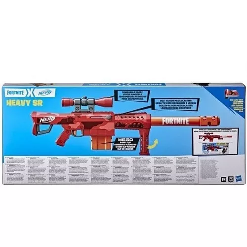 Lançador NERF Fortinite Heavy SR Blasted F0929 Brinquedo Camuflado